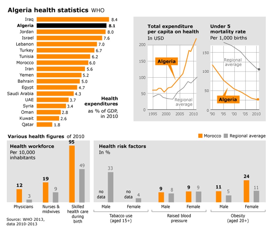 infographic health in algeria