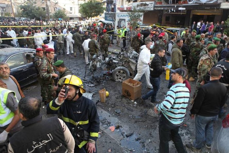 Aftermath of a car bomb attack in Haret Hreik neighbourhood, Beirut, 21 January 2014 / Photo HH