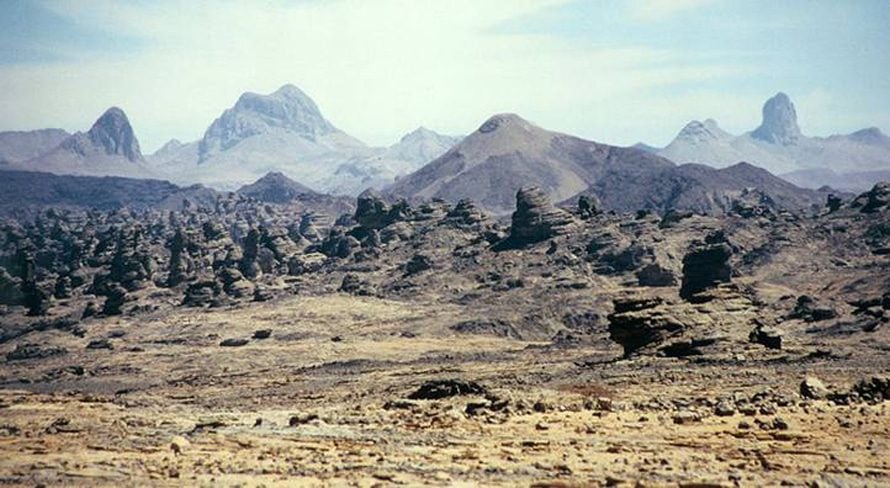 Libya Geography - The Tibesti Mountains, in the Libyan-Chadi border region