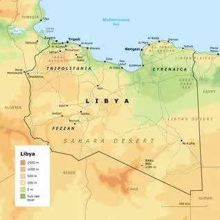 nubian desert physical map