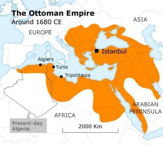 النفوذ الأوروبي والعثماني في الجزائر