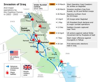 Map of the Invasion of Iraq