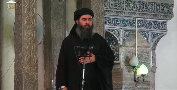 Abu Bakr al-Baghdadi made his first public appearance from a mosque in Mosul, 5 July 2014