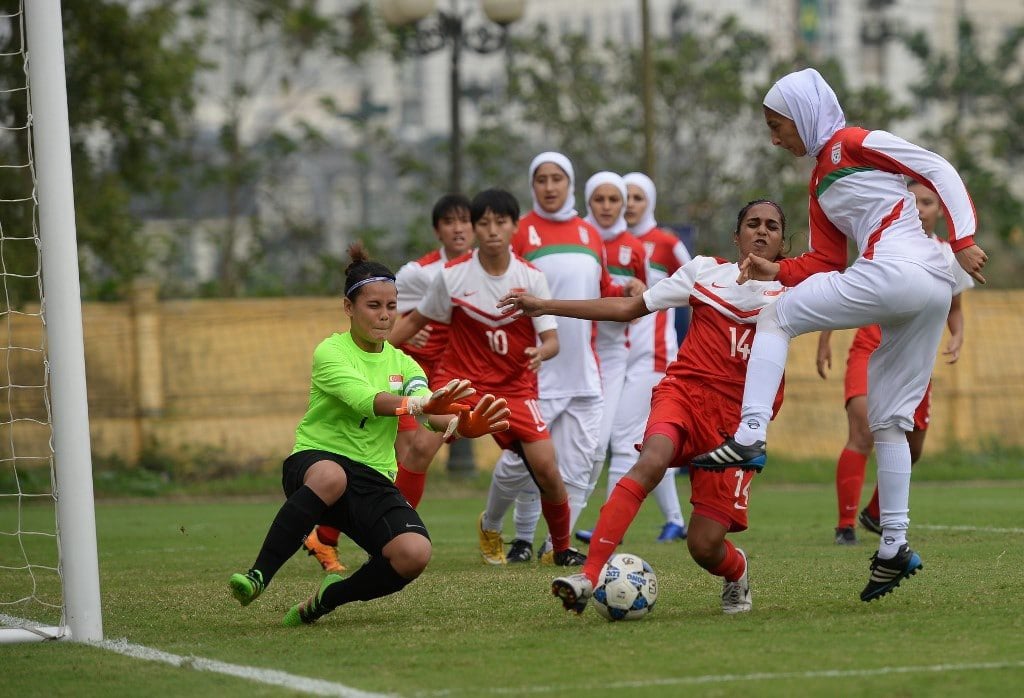 Culture of Iran: Iranian women playing soccer