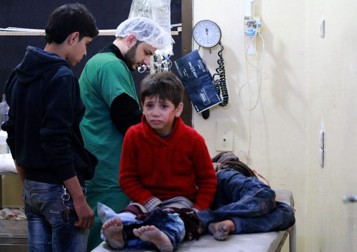 الحرب الأهلية السورية حلب أطفال جرحى 